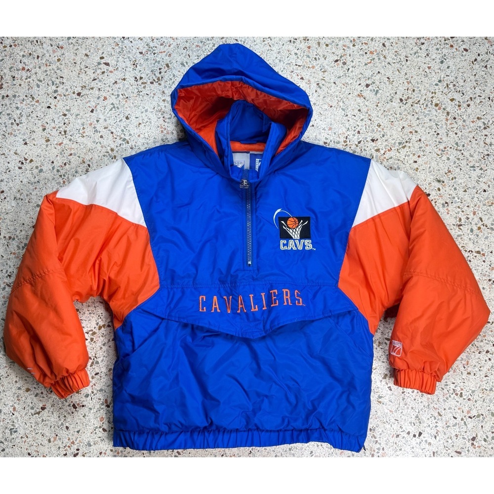 Logo 7 Vintage Rare NBA Cleveland‎ Cavaliers Embroidered Hooded Jacket Size M